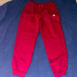 Maroon/red champion sweatpants